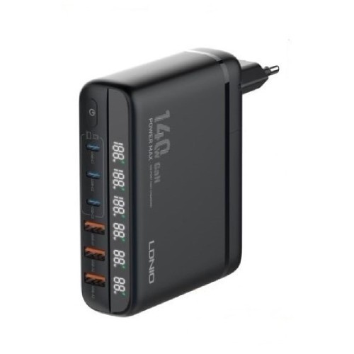 USB CHARGER  A6140C 140W GAN 3xUSB-A & 3xUSB-C BLACK